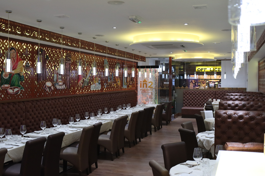 Interior of the In2 Papadam Restaurant